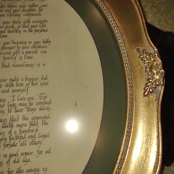 Antique framed wall picture , wedding gift,  marriage - Picture 5 of 11